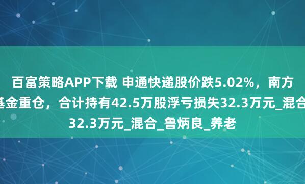 百富策略APP下载 申通快递股价跌5.02%，南方基金旗下7只基金重仓，合计持有42.5万股浮亏损失32.3万元_混合_鲁炳良_养老